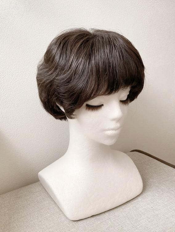 フォンテーヌ モアフレールV 人毛MIXウィッグ ナチュラルブラック