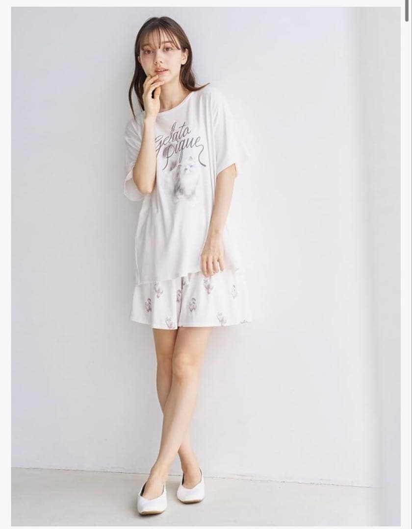 Gelato Pique ジェラートピケ猫柄ルームウェア3点セット キャット」に該当する ｜ルームウェア・パジャマ通販のgelatopique