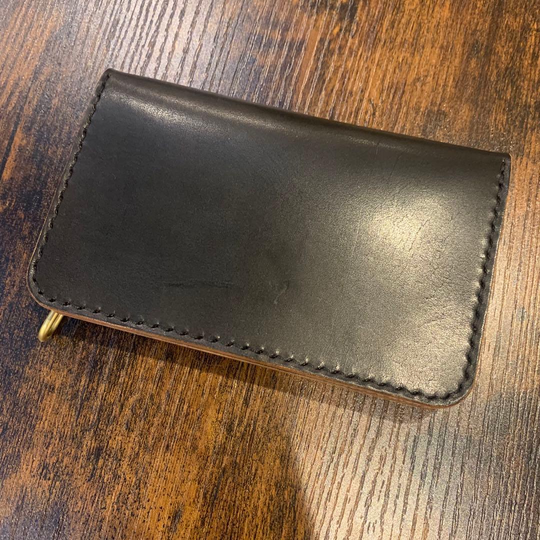 栃木レザー ミドルトラッカーウォレット 茶芯ブラック - メルカリ