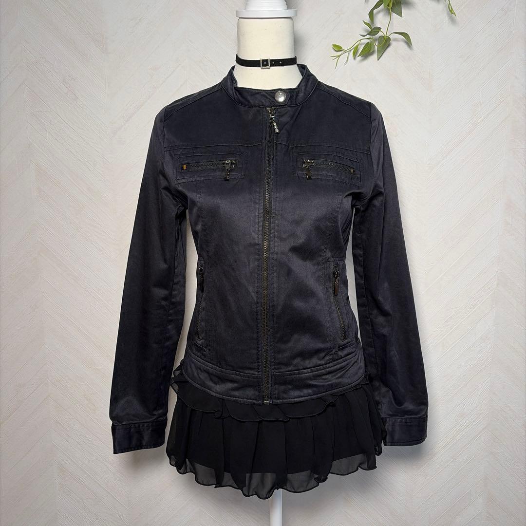 ダークコアy2kグランジギミックパンク ミリタリージャケット - メルカリ