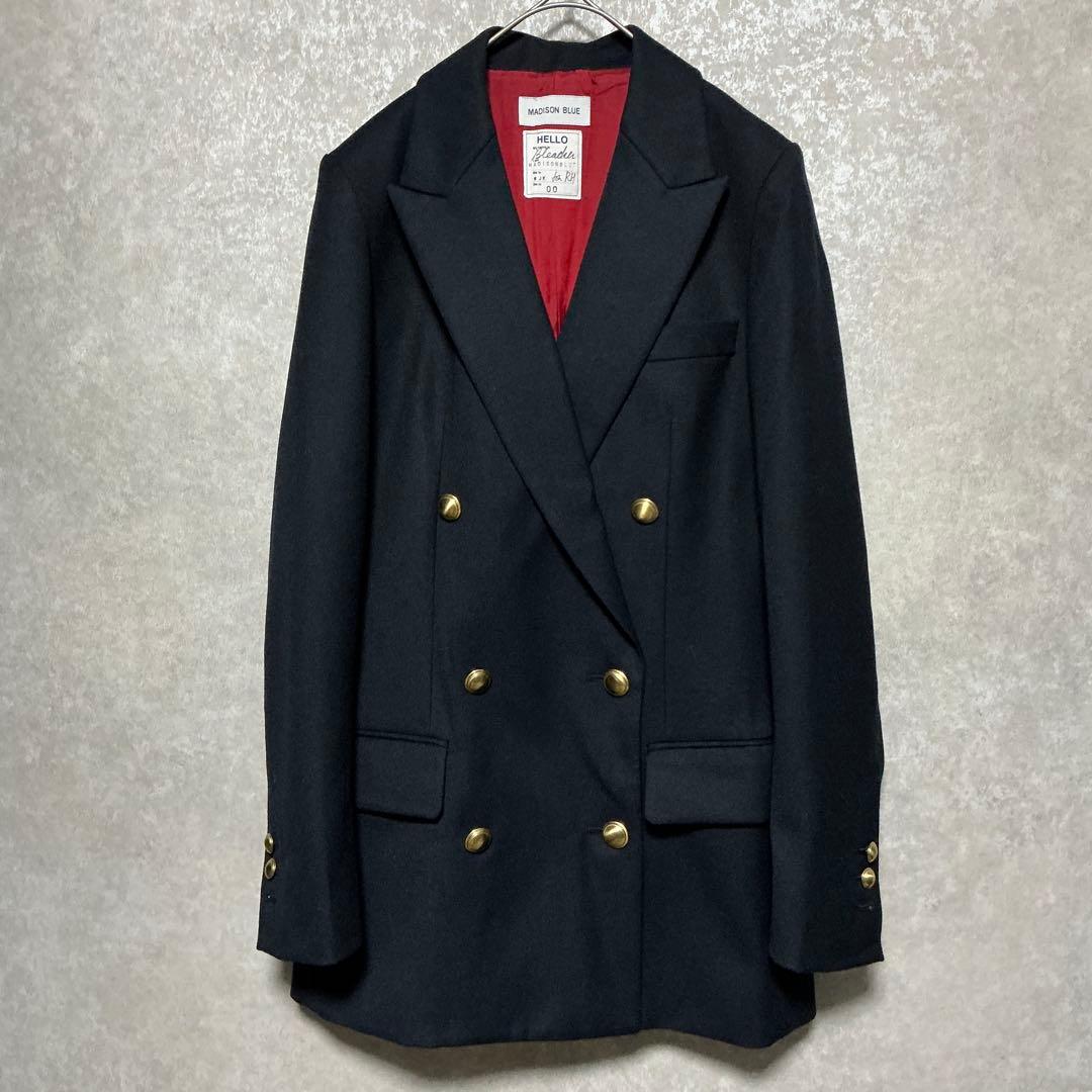 【美品】マディソンブルー　６B　ダブル　ジャケット　金ボタン　ブレザー　ネイビー 美品】マディソンブルー 6B ダブル ジャケット 金ボタン ブレザー