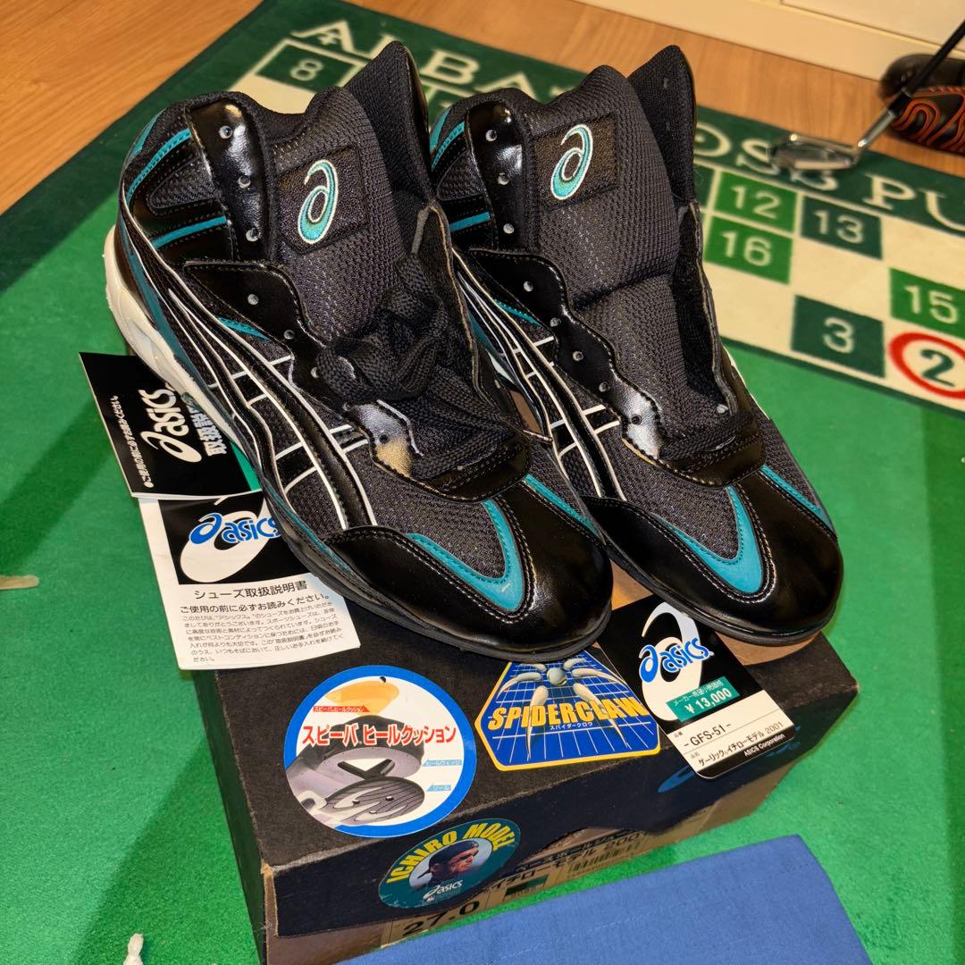 【2001イチローモデル】新品 未使用27.0cm アシックス Yahoo!オークション - ゲーリック イチローモデル2001 スパイク ASICS