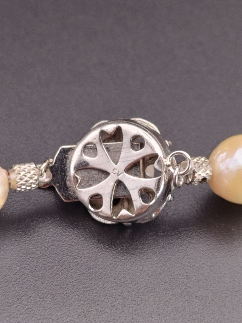 アコヤ真珠 大珠セミラウンド 9.2mm 87cm 99g silver ロング