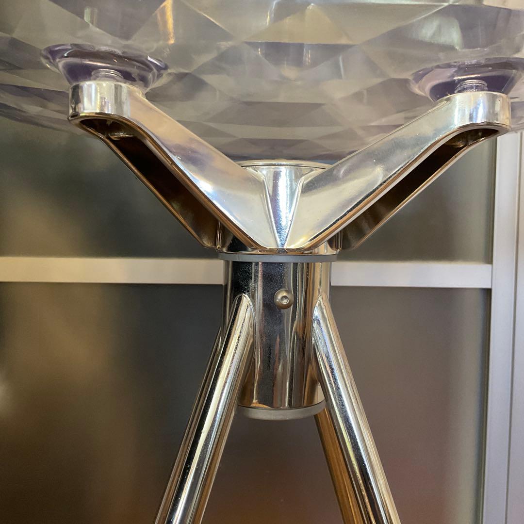 イタリア製 カルガリス ダイヤモンド パターン クリア スツール 2脚 希少