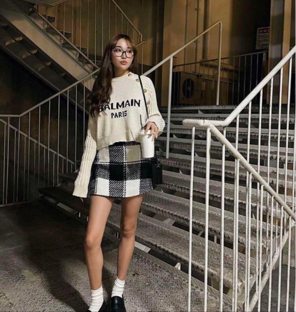 sheller シェリエ ブロックチェックキュロット - メルカリ