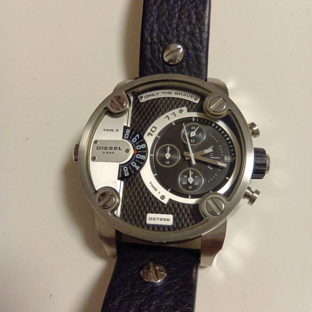 極美品 DIESEL DZ7256 リトルダディ デュアルタイム 稼働品 - メルカリ
