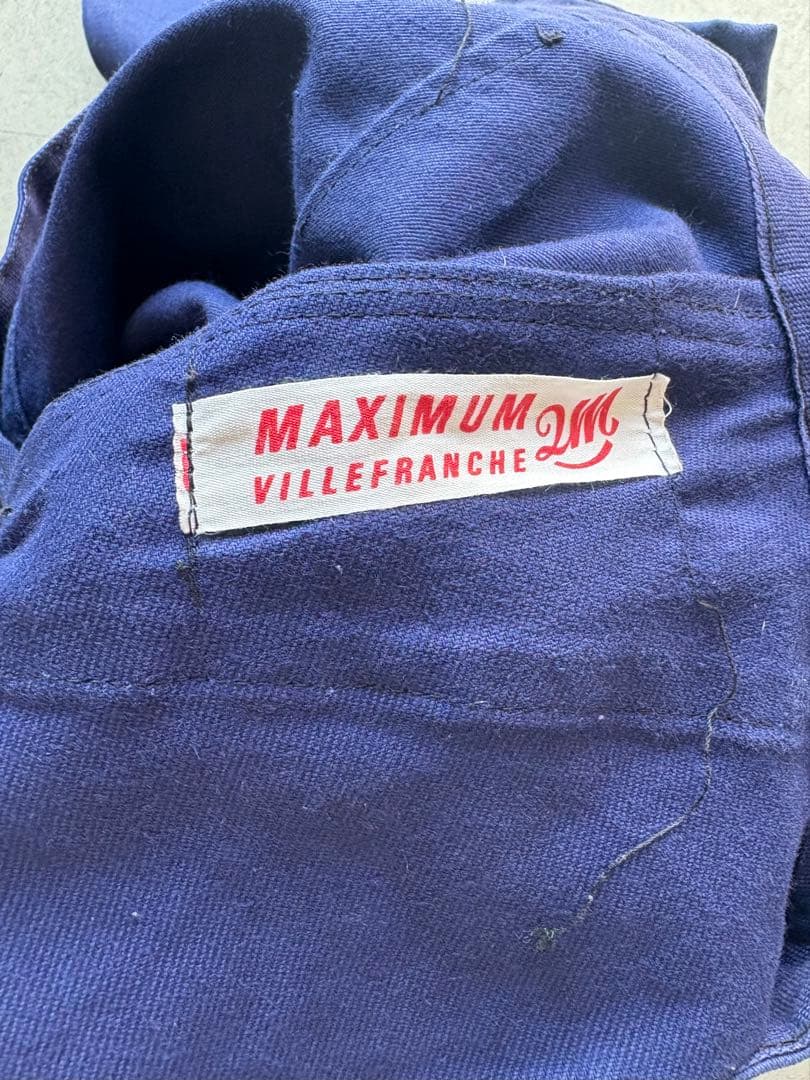 フランスヴィンテージ モールスキン ワークパンツ シンチバック付 40s