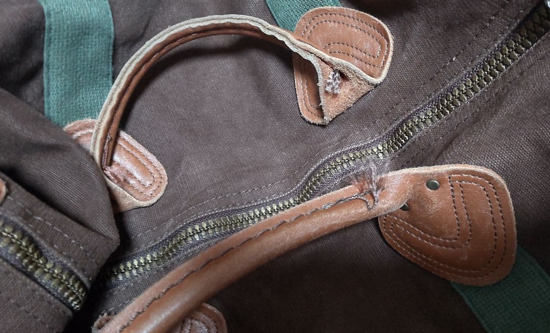 90s L.L.Bean レザーハンドル キャンバス ボストンバッグ