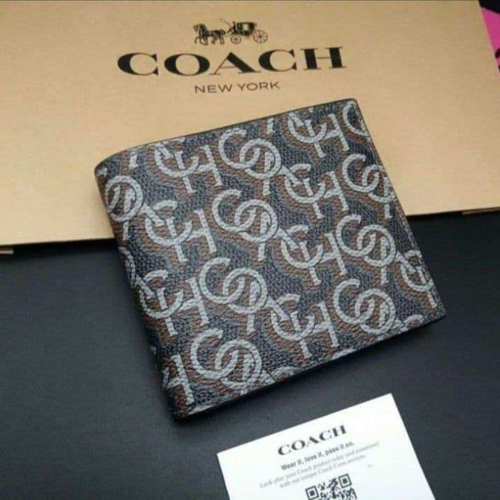 新品 COACH 折り財布 メンズ 人気の小銭入れ付き - メルカリ