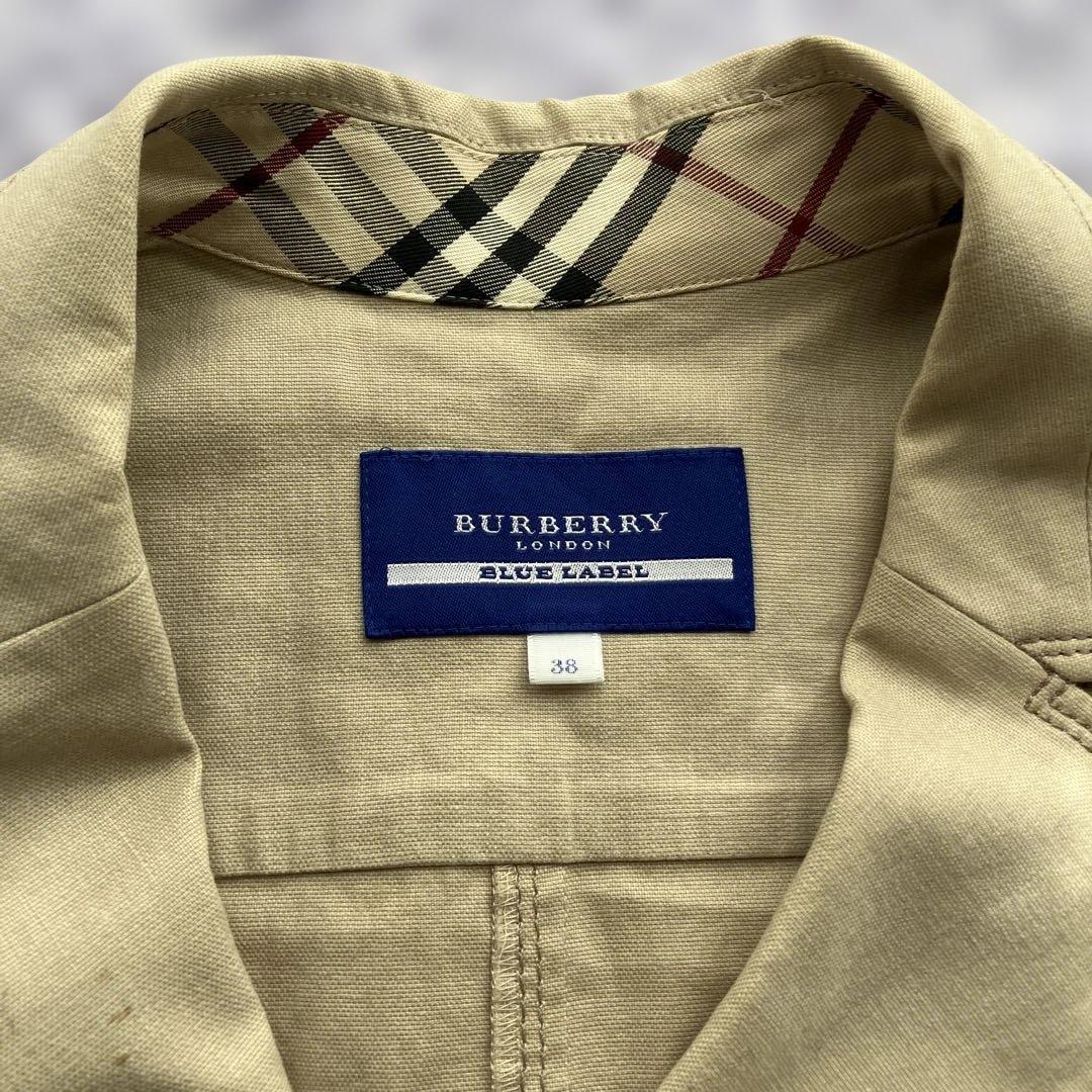 希少 バーバリー テーラードジャケット ベルト付き ノバチェック
