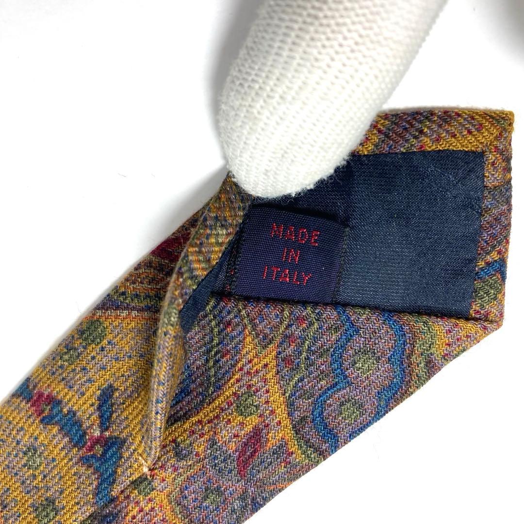 極美品】ETRO ネクタイ 新品同様 ウール 超希少品 ペイズリー 本場