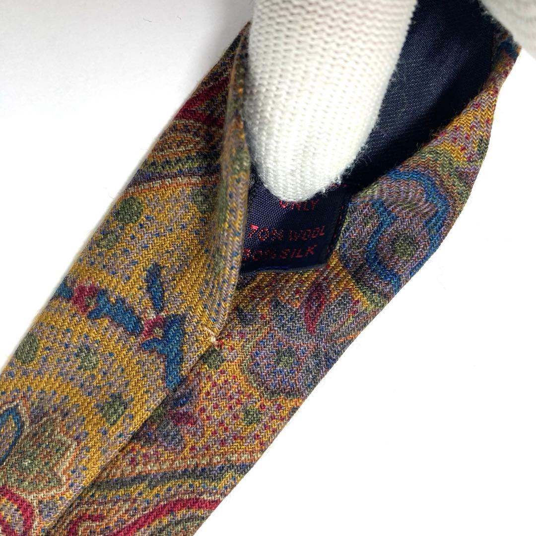 極美品】ETRO ネクタイ 新品同様 ウール 超希少品 ペイズリー 本場