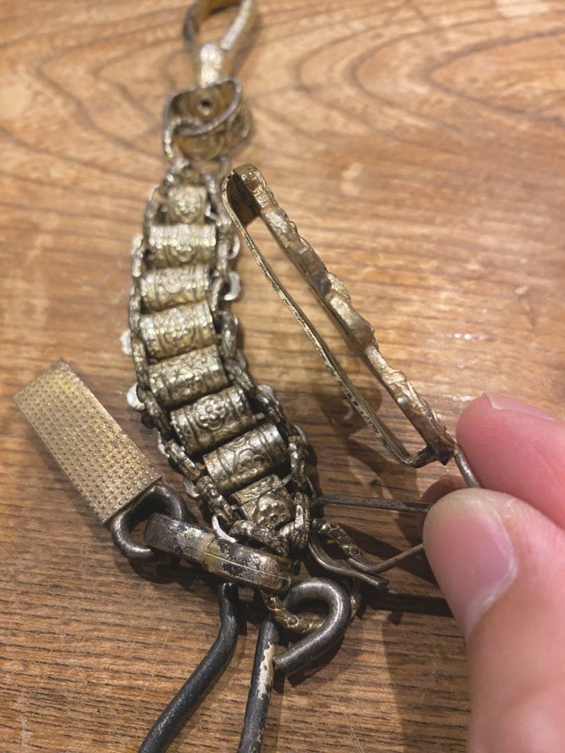珍品】アンティークソードチェーン キーチェーン フリーメイソン