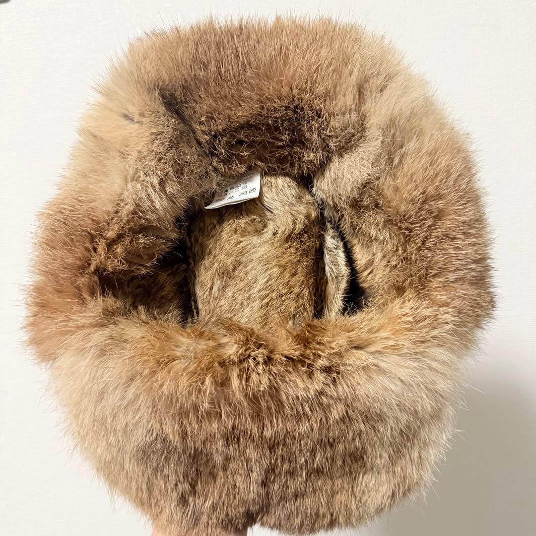 D&G ラビットファー デニム フライトキャップ イヤーフラップ y2k