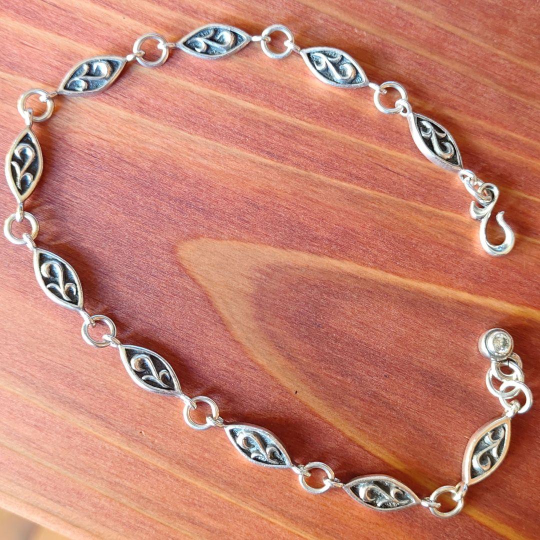 AQUASilver シルバー925 銀 浮き彫り ブレスレット 12.4g