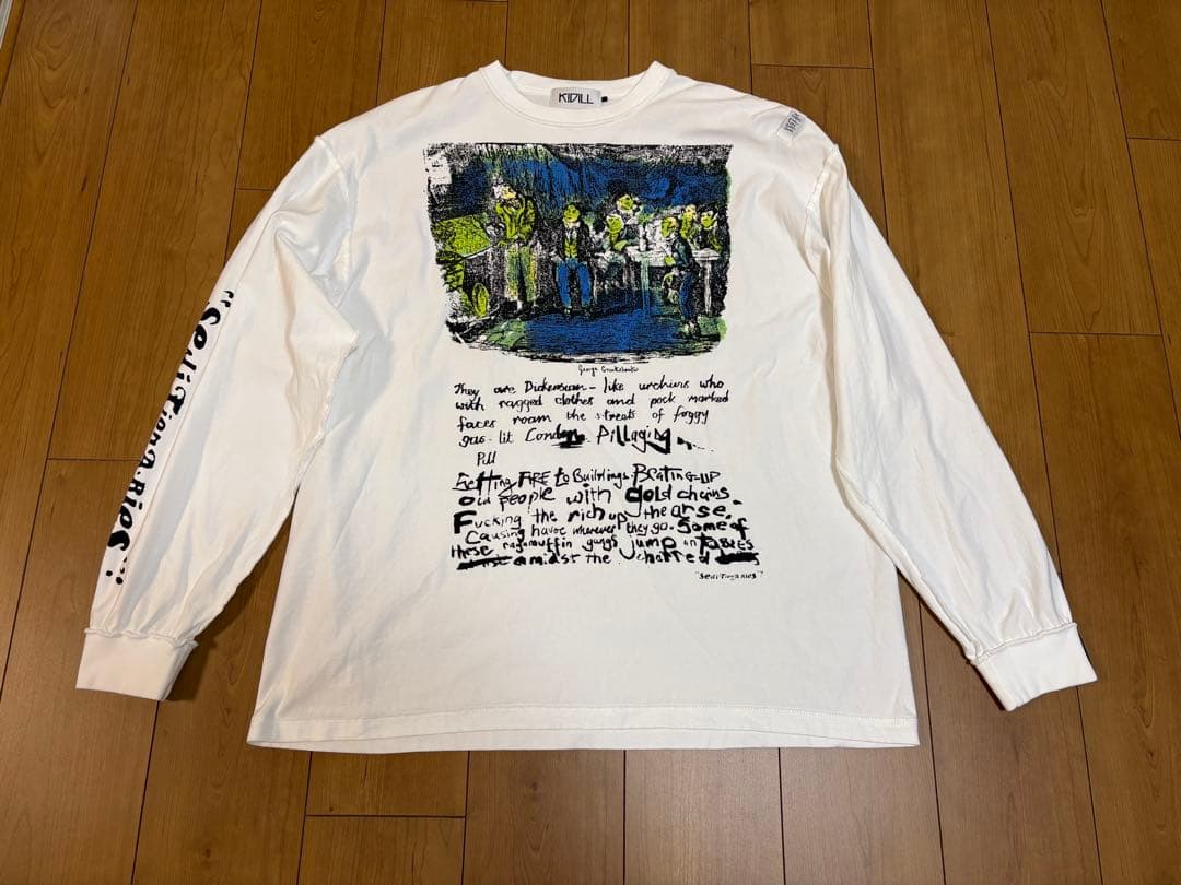 KIDILL ロンT ヴィンテージホワイト 25AW No.KL1020 KIDILL(キディル) 25AW Le Chaos Long Sleeve T-Shirt ユニセックス
