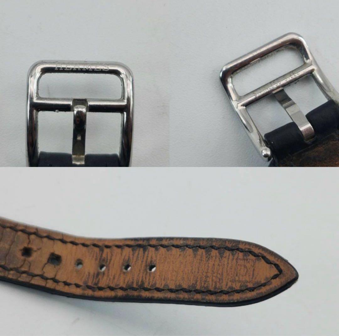 新品ベルト✨ エルメス タンデム カットガラス 白文字盤 クォーツ 付属