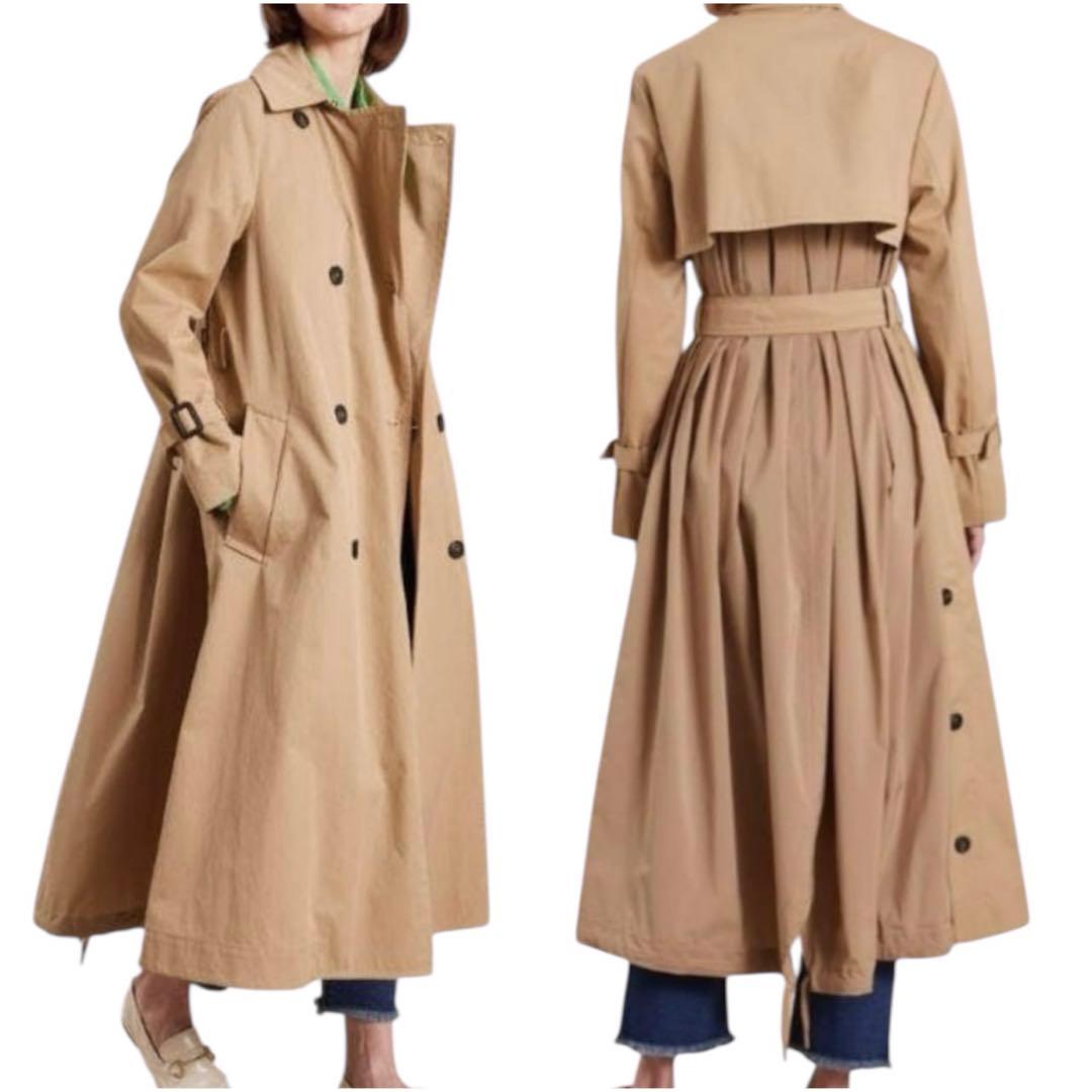 極美品 マックスマーラ トレンチコート 2022 マキシ丈 異素材