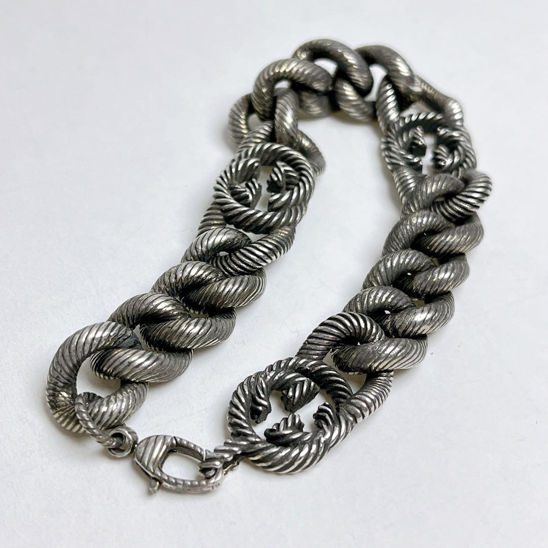 グッチインターロッキングツイストブレスレット925