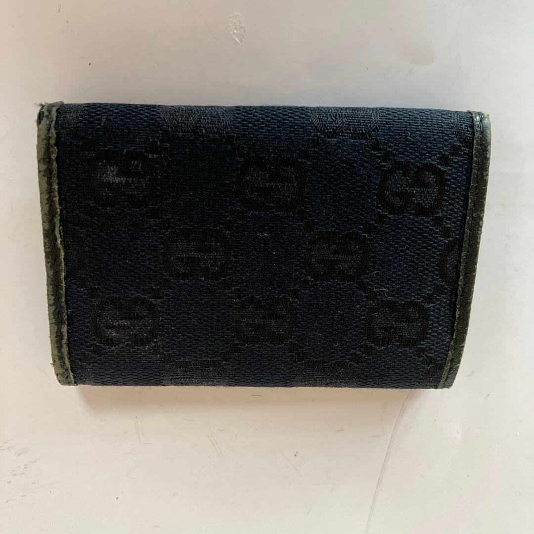 GUCCI（グッチ）6連キーケース 黒 GGキャンバス ブラック ユニセックス