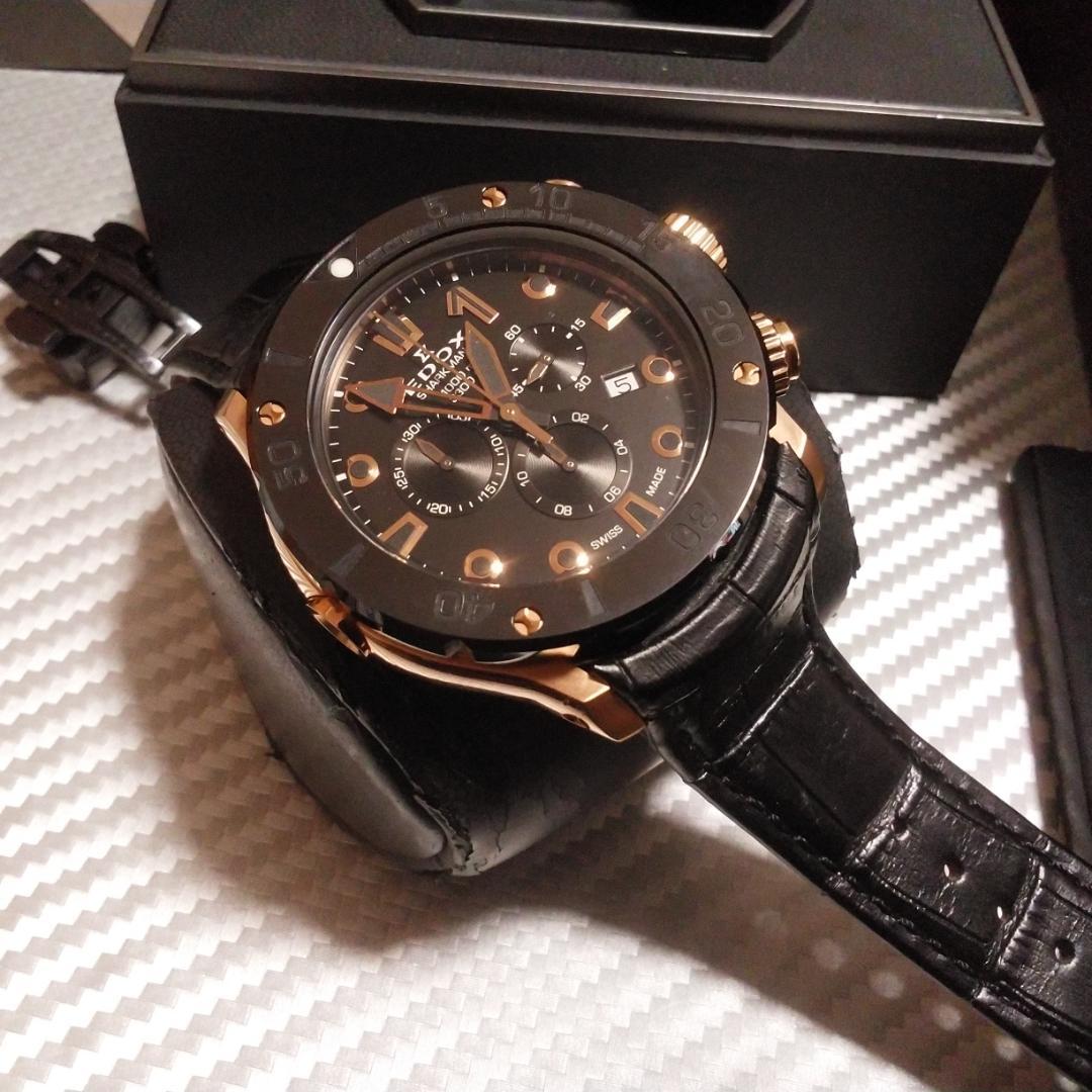 EDOX□シャークマン□500M防水□限定モデル□エドックス□ローズ