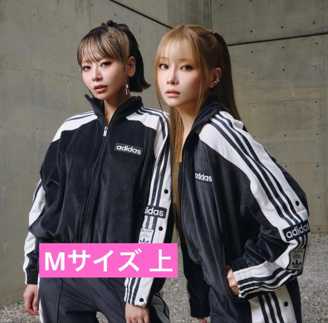adidas ブラック ベロア素材ジャージ M 重盛さと美 - メルカリ