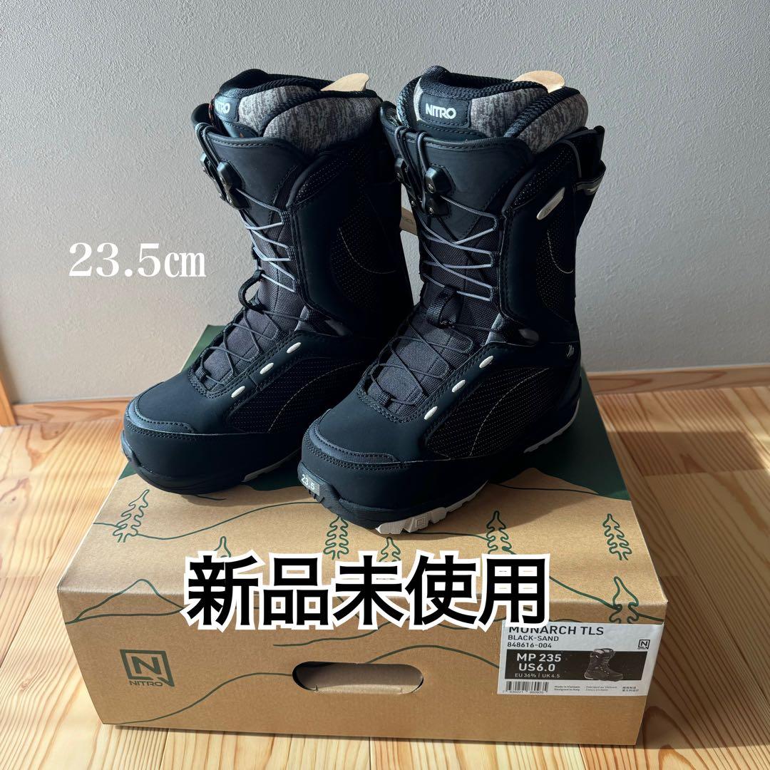 NITRO MONARCH TLS スノーボードブーツ 23.5㎝【新品未使用】 23-24 NITRO MONARCH TLS カラー:BLACK-SAND 23.5cm ナイトロ モナーチ