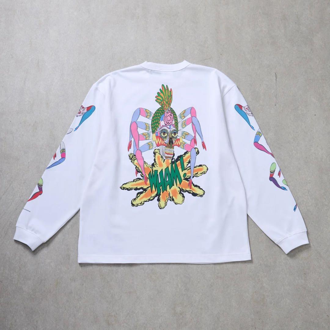 田名網敬一 記憶の冒険 ロングスリーブTシャツ XL ホワイト 国立新