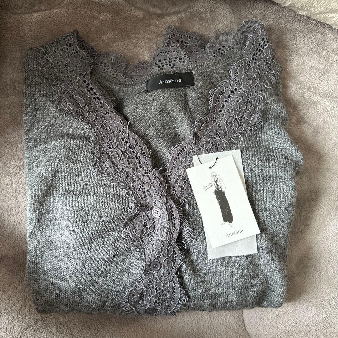 aimeine シアーモヘヤレースカーディガン シアーモヘヤレースカーディガン｜PETAL ONLINE（ペタルオンライン）