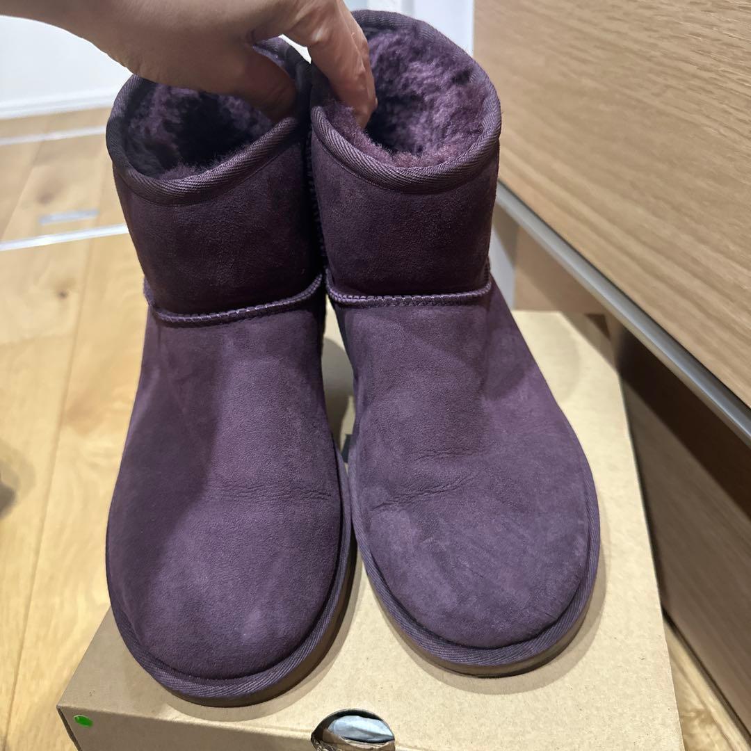 UGG ムートンブーツ パープル - メルカリ