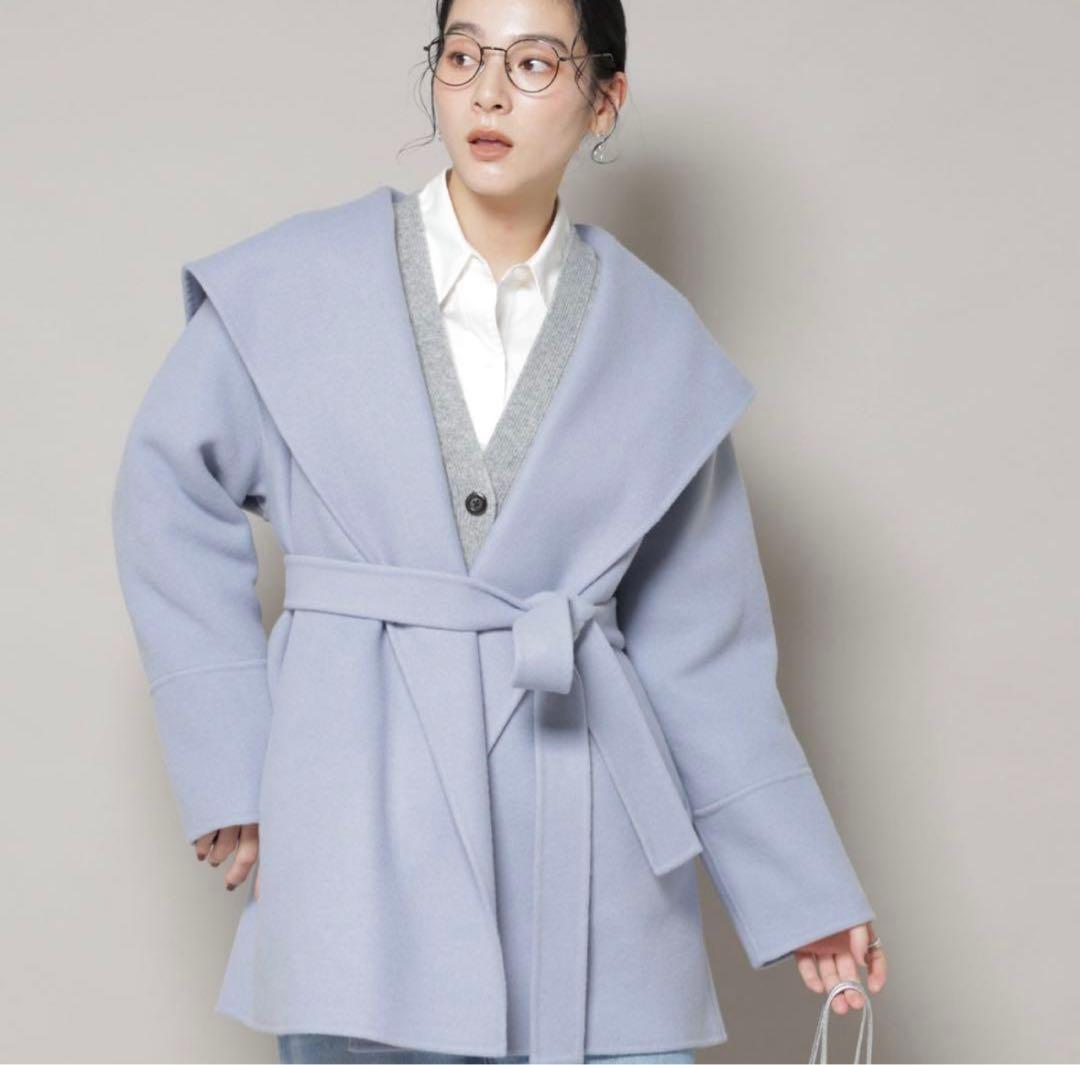 新品タグ付・即日発送】ウールリバーショールミディコート - メルカリ