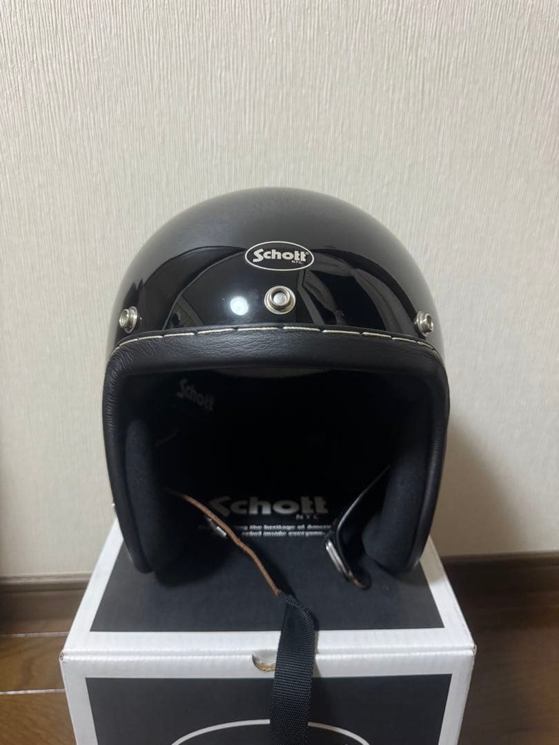 Schott ブラック ジェットヘルメット Schott N.Y.C（ショット） Schott/ショット/MORTORCYCLE HELMET