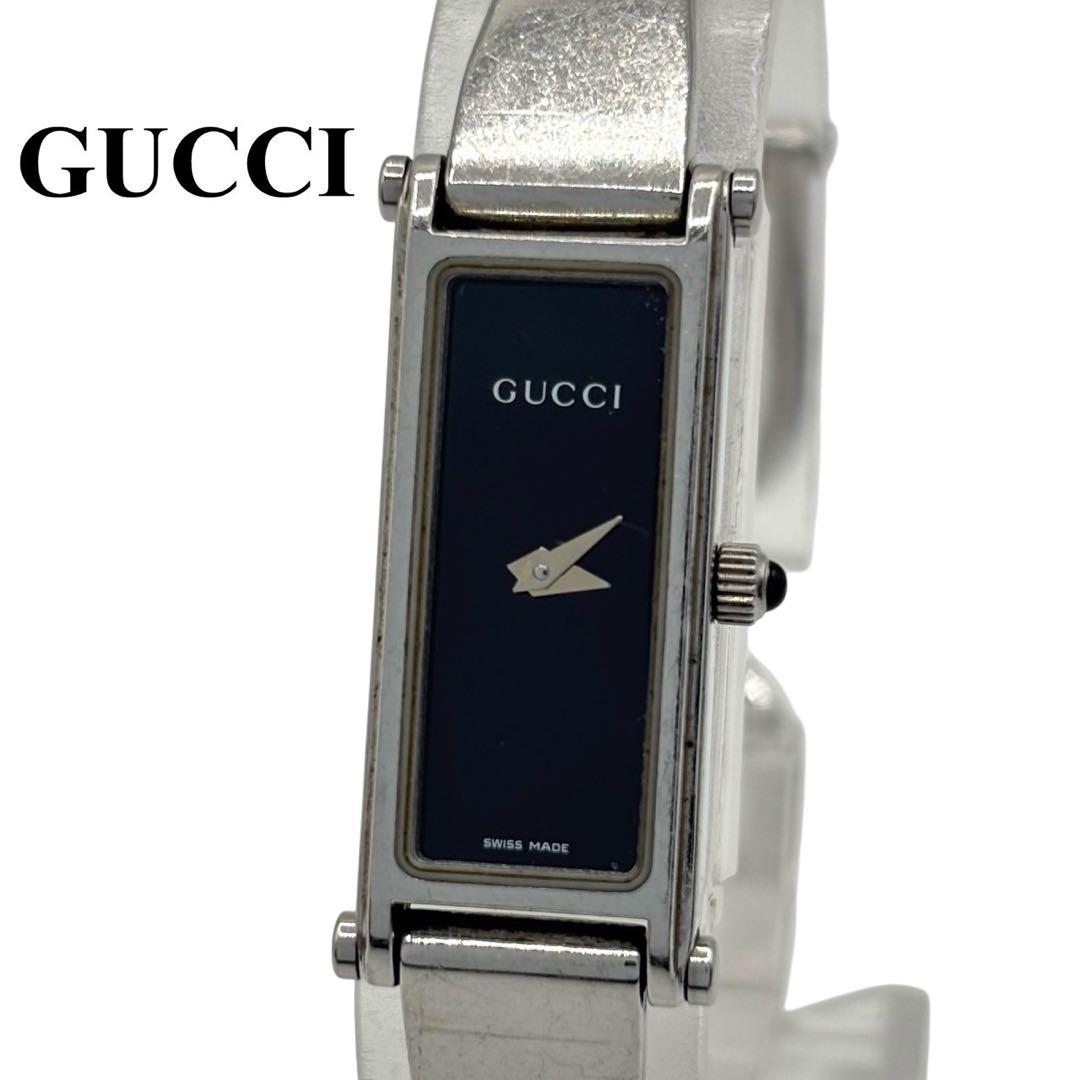 美品 電池交換済】GUCCI グッチ 1500L クォーツ ブラック文字盤 - メルカリ