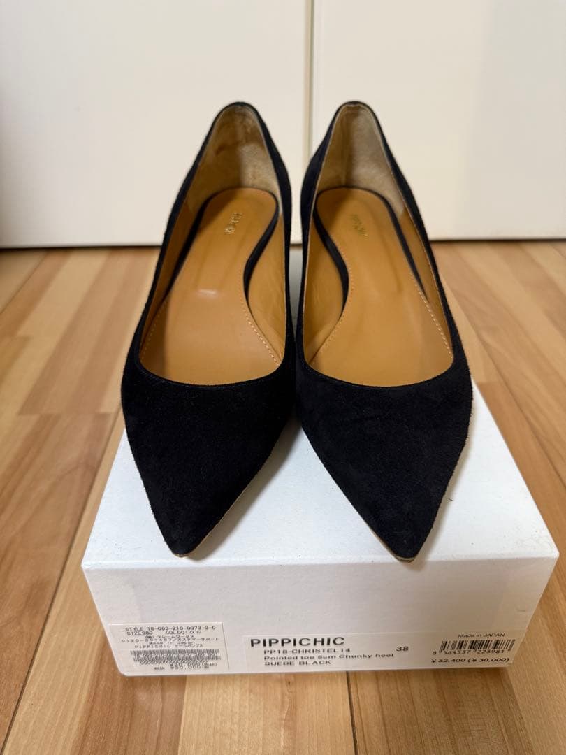 最終値下げPIPPICHIC ブラック ポインテッドトゥ ヒール セヴン トゥエルヴ サーティ SEVEN TWELVE THIRTY LovelyWalk ポイン