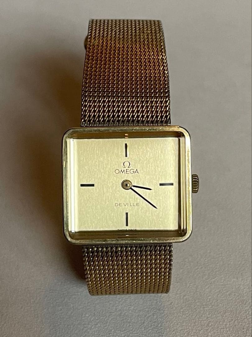OMEGA オメガ De Ville デビル スクエア OMEGA オメガ DE VILLE デビル スクエア ウォッチ 腕周り ゴールド