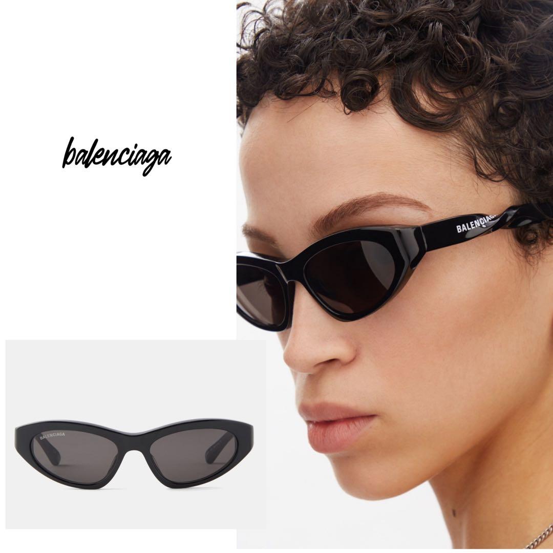 バレンシアガ キャットアイ サングラス ブラック BB0207S - メルカリ
