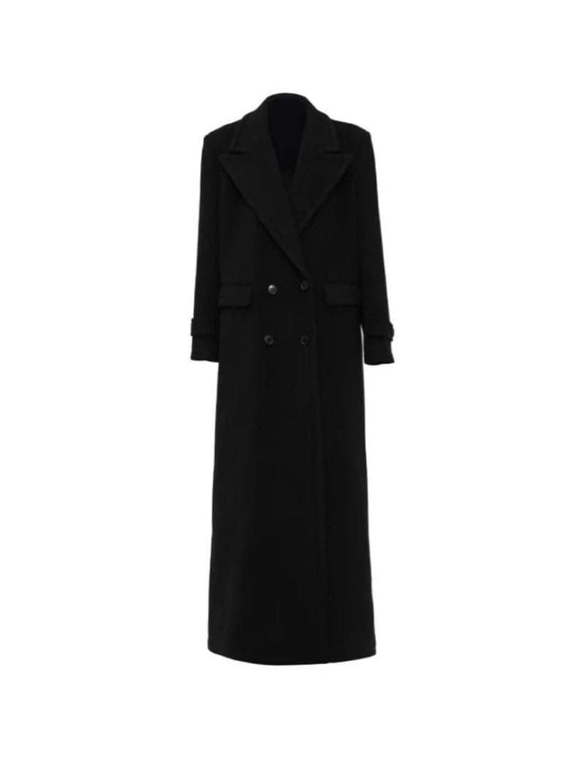 即日発送　APOZi collection ダブルスーパーロングコート APOZI Collection ダブルスーパーロングコート ブラック - メルカリ