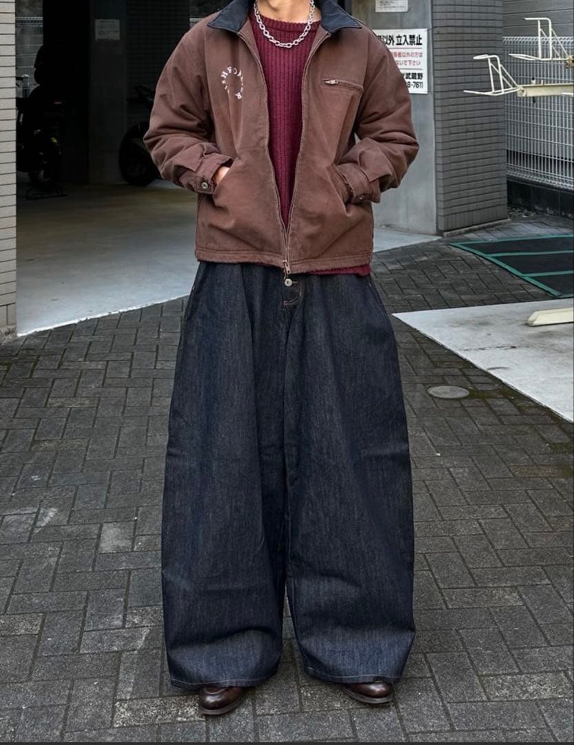 WISH FOR EVER ワイドデニム　完売商品 中古・古着通販】WISH FOREVER (ウィッシュフォーエバー) オーバーダイ