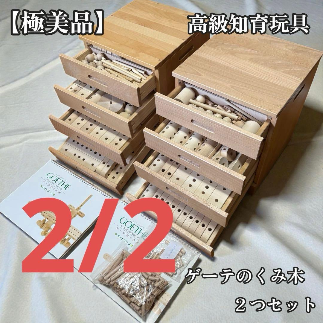 2/2説明文必読 家庭保育園 ゲーテのくみ木 2セット 極美品＋欠品あり