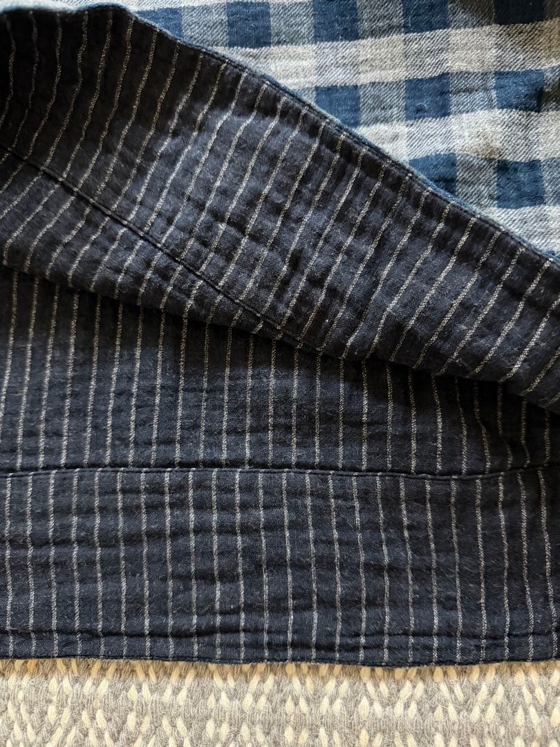 45R ふわふわ二重織のシャーリングドレス（インディゴ） 2025 AW