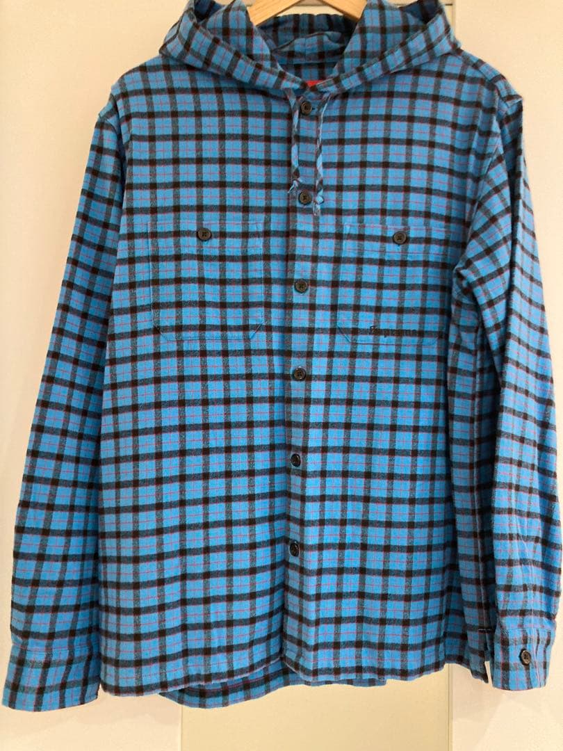 シュプリーム ミニプレイドフーデッドシャツ M 中古・古着通販】Supreme (シュプリーム) mini plaid hooded shirt