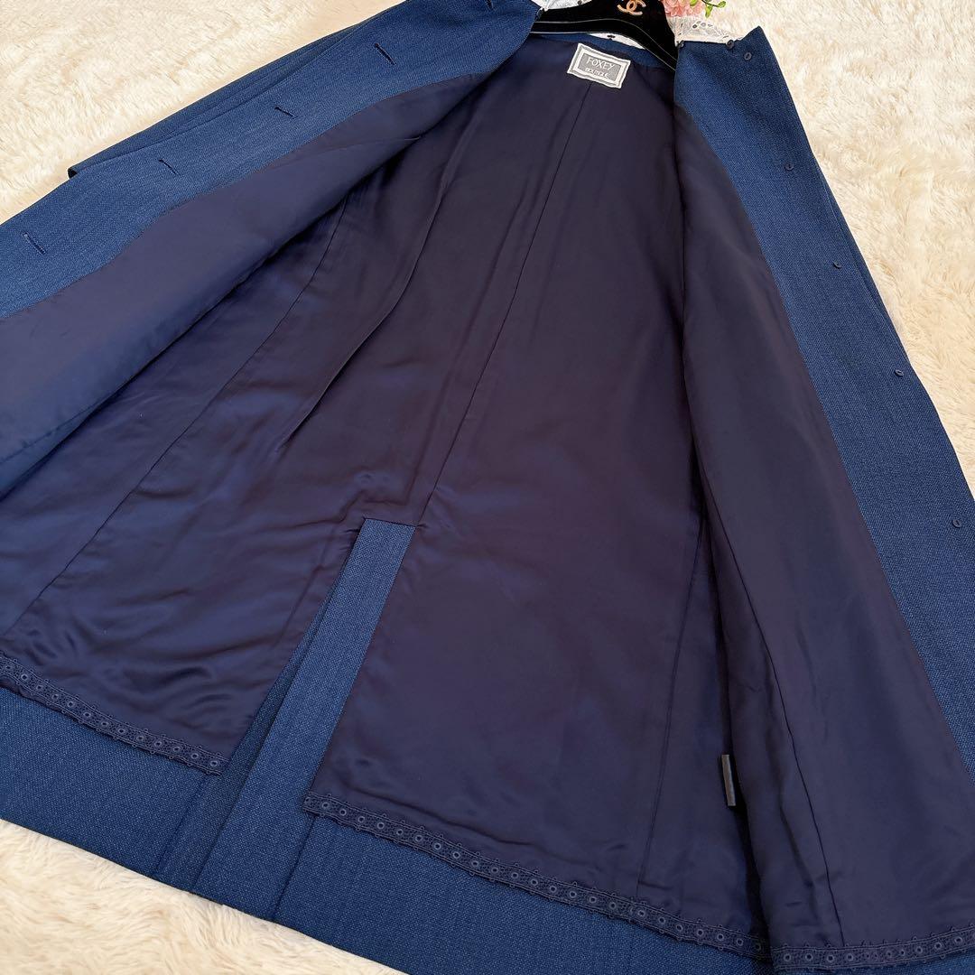 極美品☆フォクシー Coat Selena 襟付きノーカラーコート 40 - メルカリ