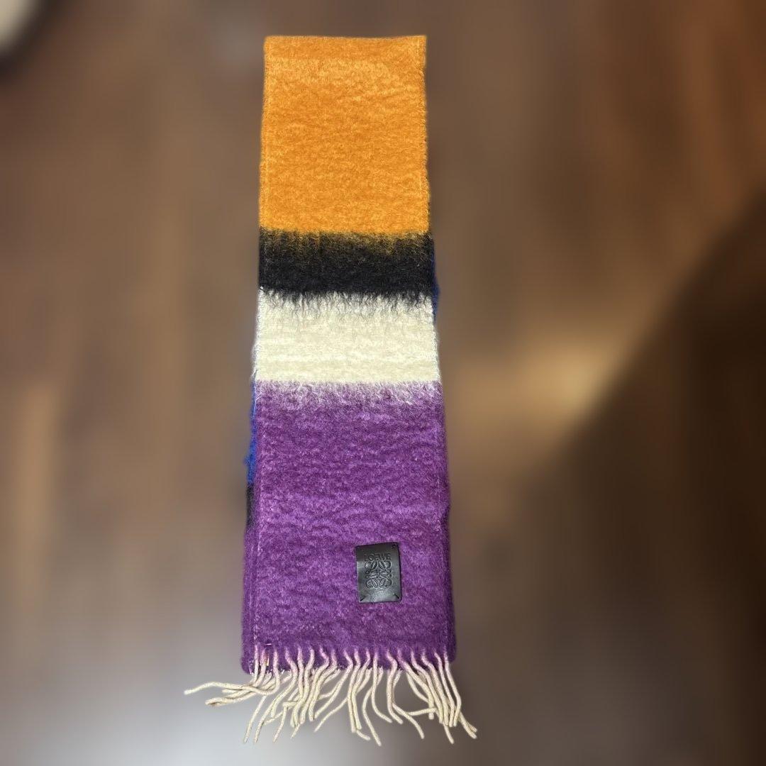 LOEWE 多色モヘアマフラー LOEWE ロエベ ウール モヘア マフラー スカーフ (LOEWE/マフラー