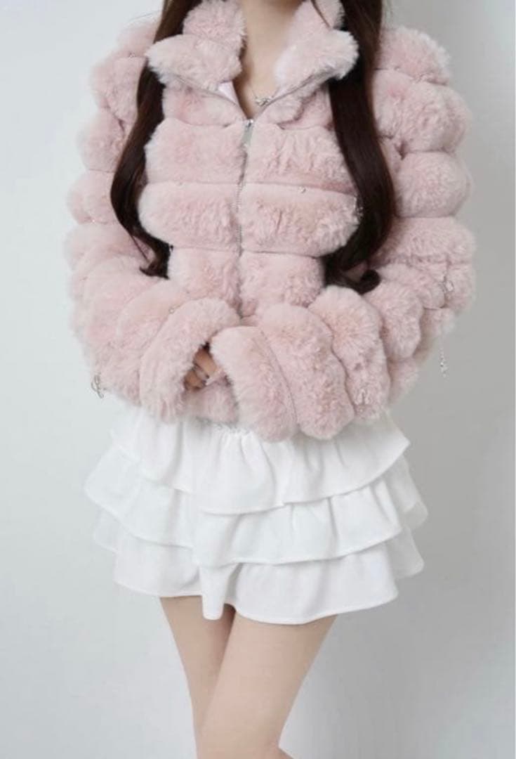 lumignon puff kirakira bijou fur coat - メルカリ
