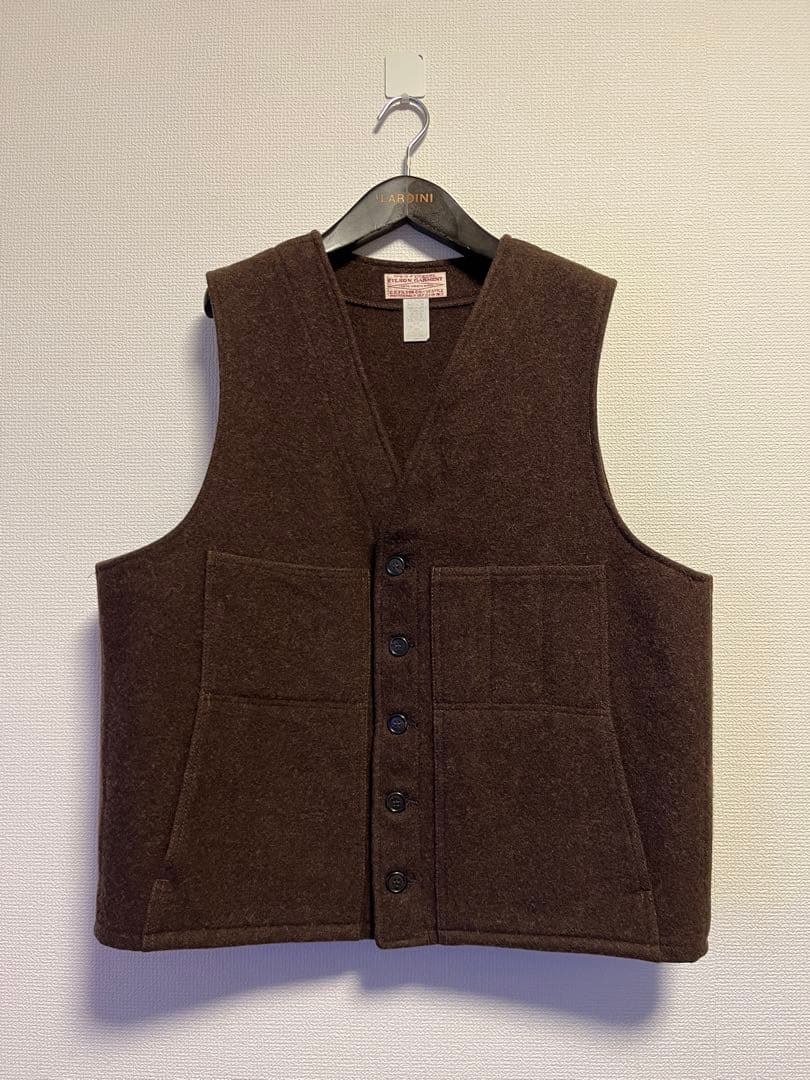 USA製 FILSON フィルソン マッキーノベスト 46 ブラウン Amazon | [フィルソン] マッキーノ ウール ベスト チェック メンズ