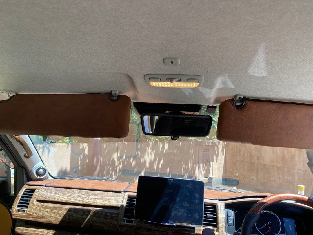 ハイエース 標準 ブラウン ダッシュボードカバー ミラーカバーセット GRACE