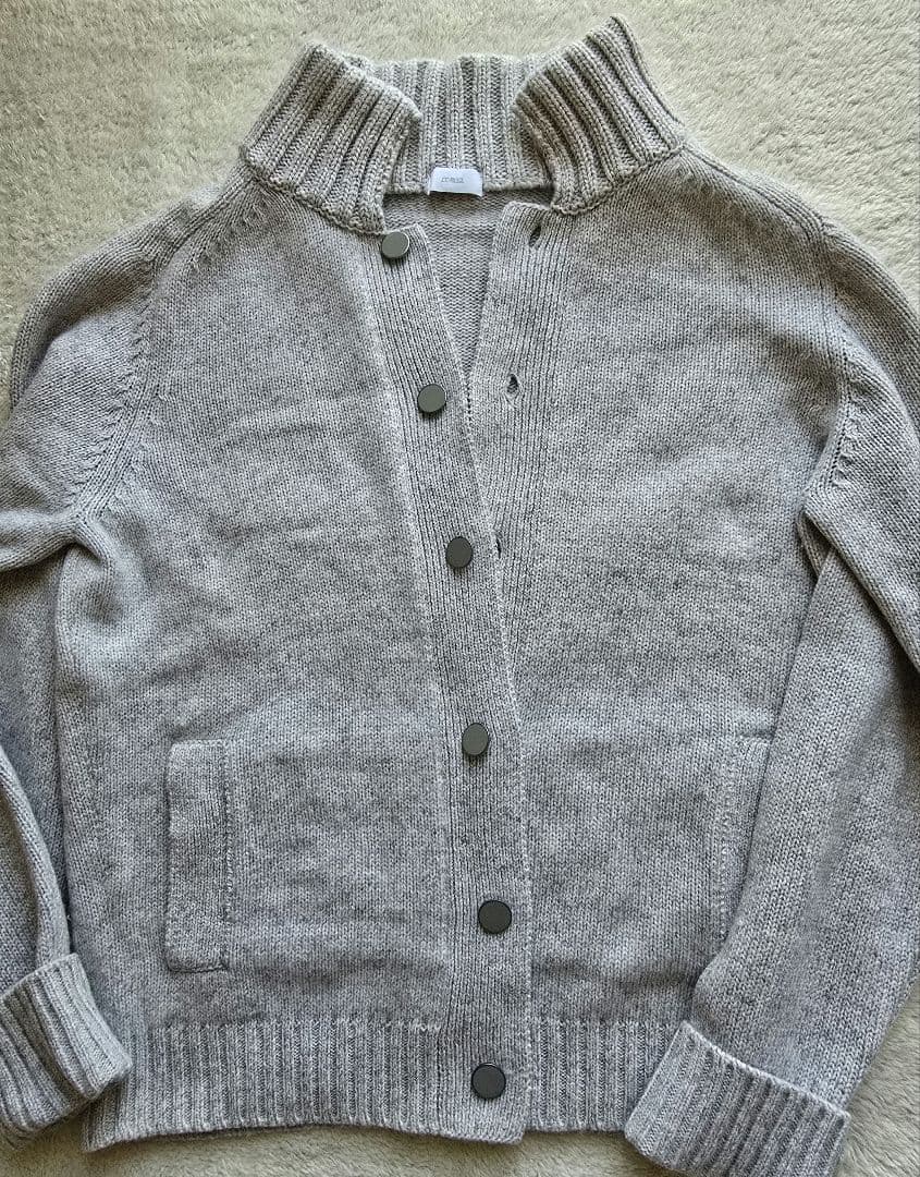 malo グレー ボタン付きカーディガン オンライン ショッピン