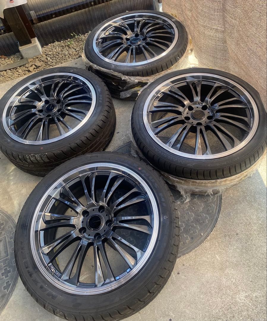 ③ ken.kenレオニス　19、20インチガンメタホイール　バリ山 ① ken.kenレオニス 19、20ガンメタホイール バリ山＋新品タイヤ ①