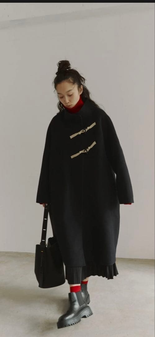 FASHIRU ダッフルウールロングコート　ネイビー duffle wool long coat/2color | F A S H I R U