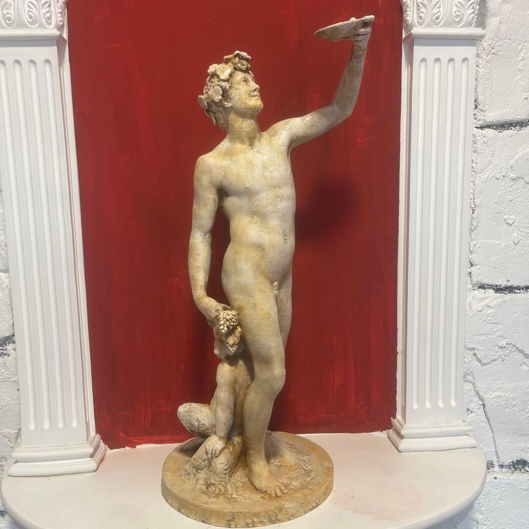 ローマ神話　バックスの像 47cm ギリシャ神話では、ディオニューソス バックス (ローマ神話) - Wikipedia